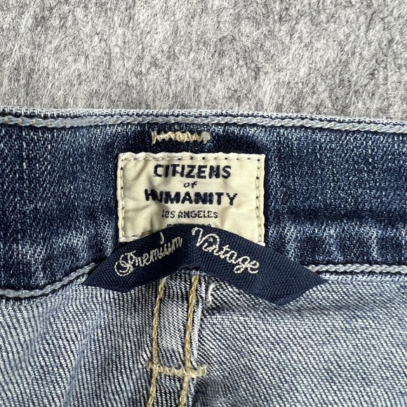Citizens Of Humanity Emerson Jeans Womens 27 Blue Slim Boyfriend Distressed Prep - Picture 3 of 16
